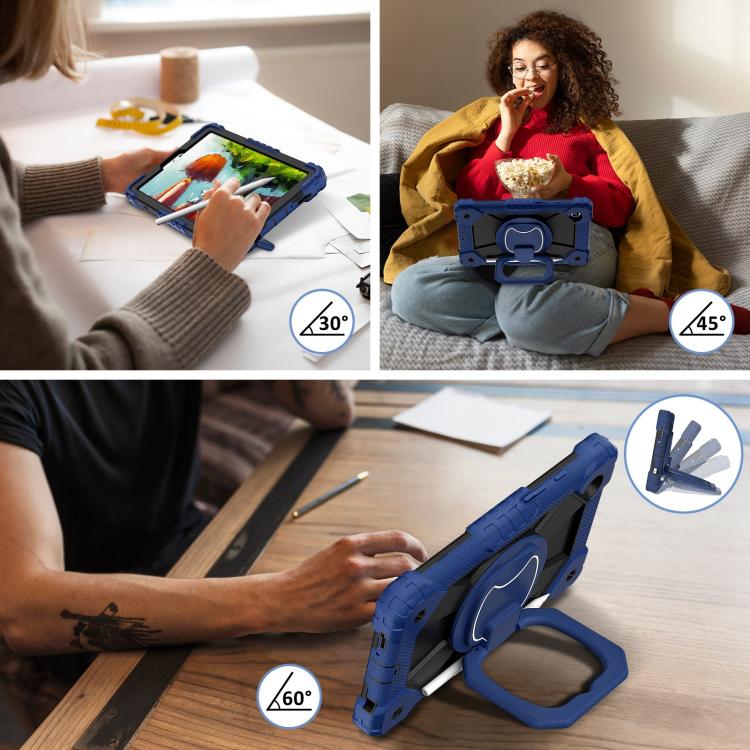 For Samsung Galaxy Tab A11 Contrast Color Robot Silicone Hybrid PC Tablet Case