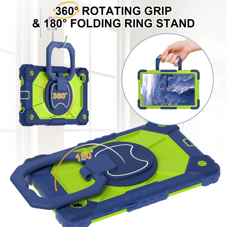 For Samsung Galaxy Tab A11 Contrast Color Robot Silicone Hybrid PC Tablet Case