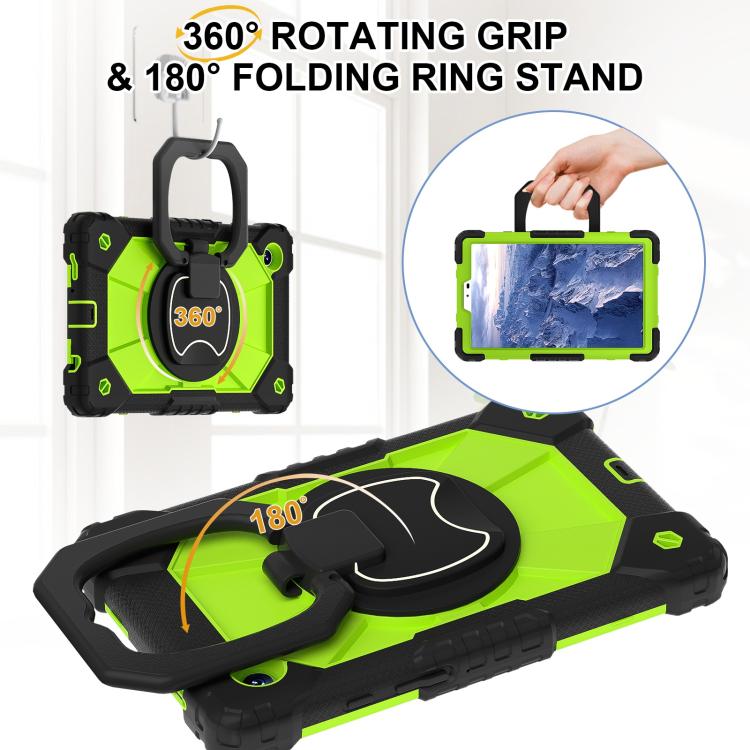 For Samsung Galaxy Tab A11 Contrast Color Robot Silicone Hybrid PC Tablet Case