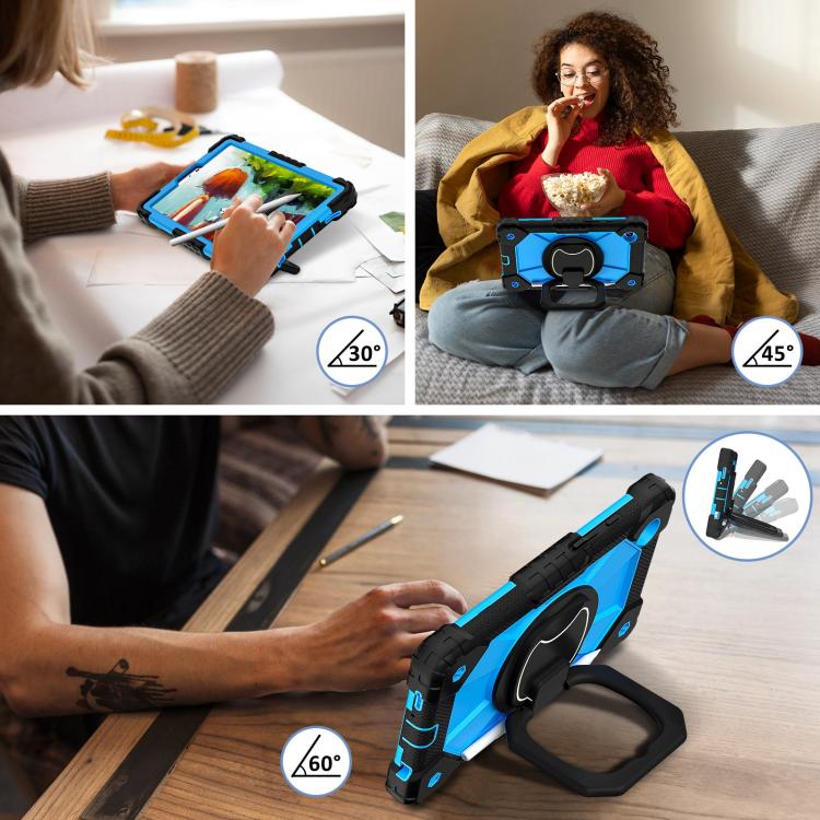 For Samsung Galaxy Tab A11 Contrast Color Robot Silicone Hybrid PC Tablet Case
