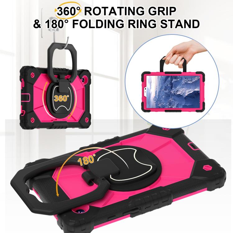 For Samsung Galaxy Tab A11 Contrast Color Robot Silicone Hybrid PC Tablet Case