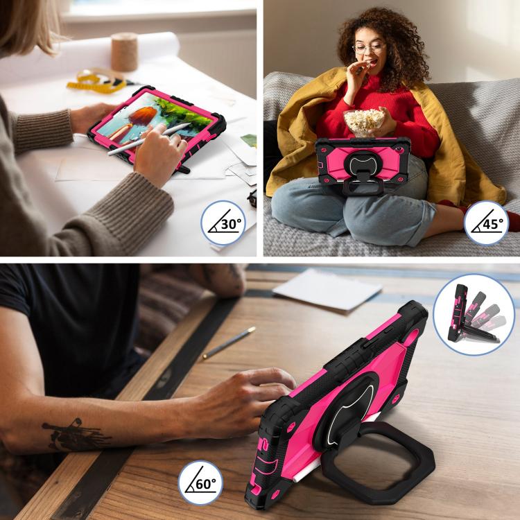 For Samsung Galaxy Tab A11 Contrast Color Robot Silicone Hybrid PC Tablet Case