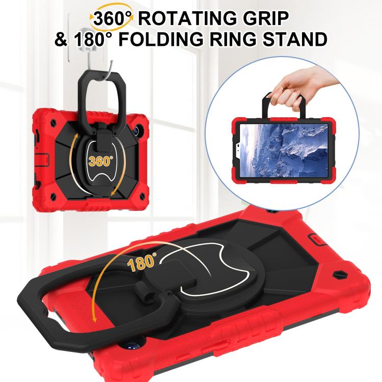 For Samsung Galaxy Tab A11 Contrast Color Robot Silicone Hybrid PC Tablet Case