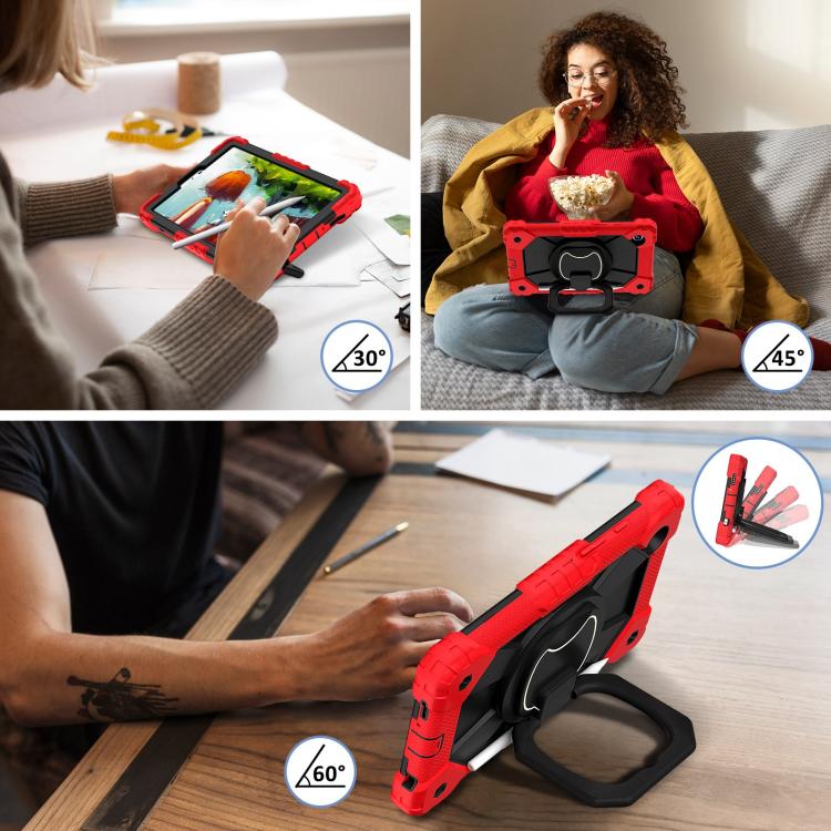 For Samsung Galaxy Tab A11 Contrast Color Robot Silicone Hybrid PC Tablet Case