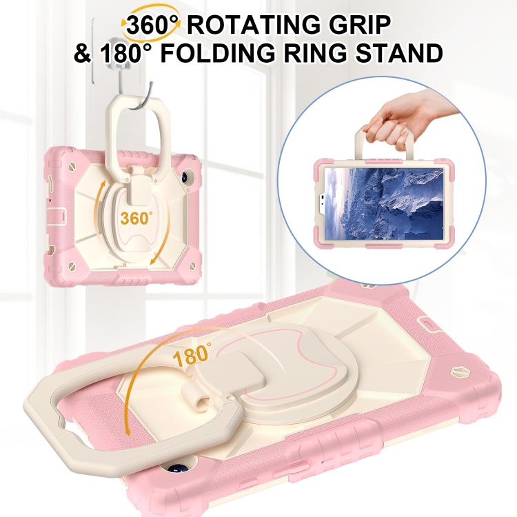 For Samsung Galaxy Tab A11 Contrast Color Robot Silicone Hybrid PC Tablet Case
