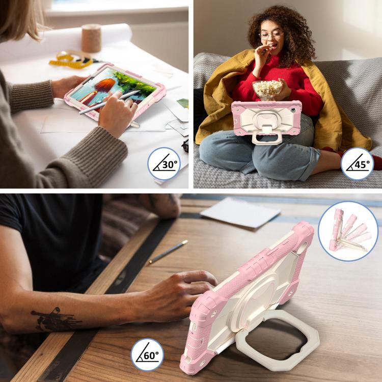 For Samsung Galaxy Tab A11 Contrast Color Robot Silicone Hybrid PC Tablet Case