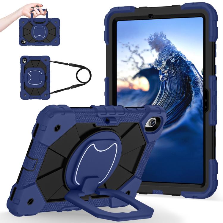 For Samsung Galaxy Tab S11 Contrast Color Robot Silicone Hybrid PC Tablet Case