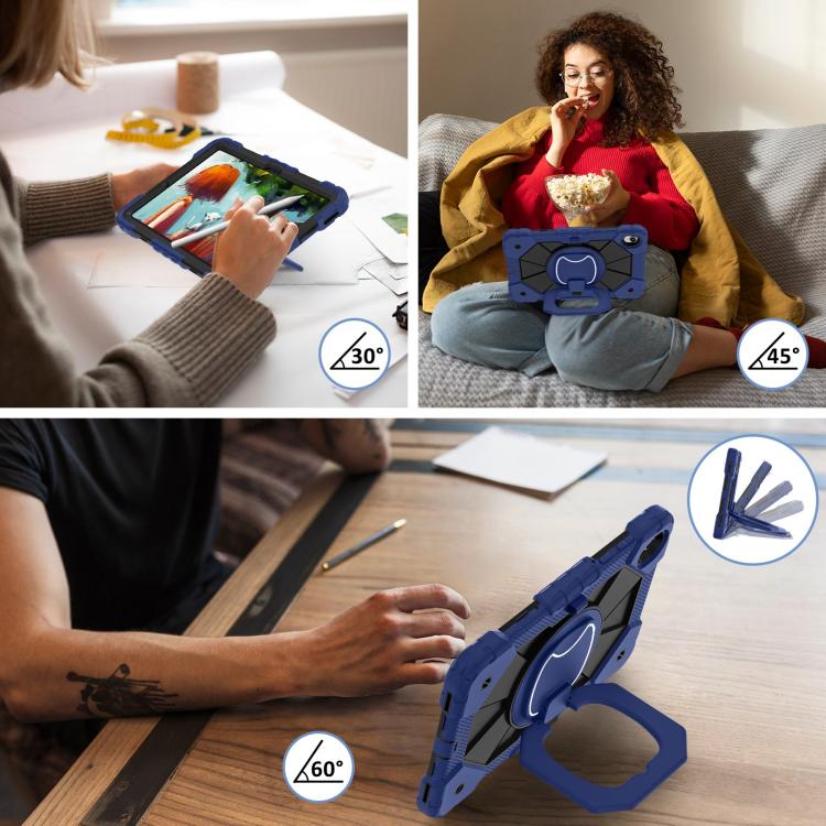 For Samsung Galaxy Tab S11 Contrast Color Robot Silicone Hybrid PC Tablet Case
