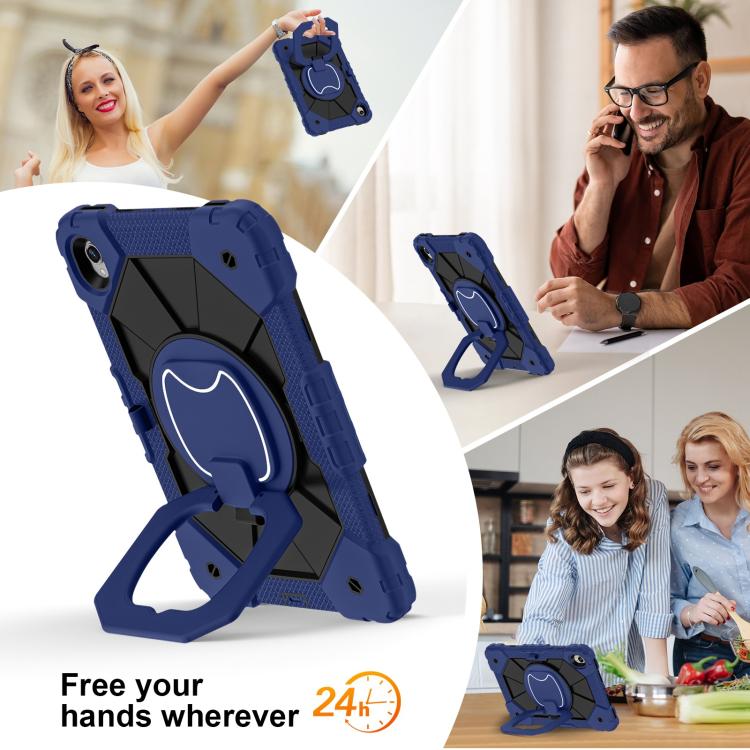 For Samsung Galaxy Tab S11 Contrast Color Robot Silicone Hybrid PC Tablet Case
