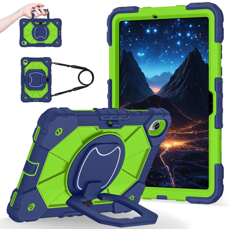 For Samsung Galaxy Tab S11 Contrast Color Robot Silicone Hybrid PC Tablet Case