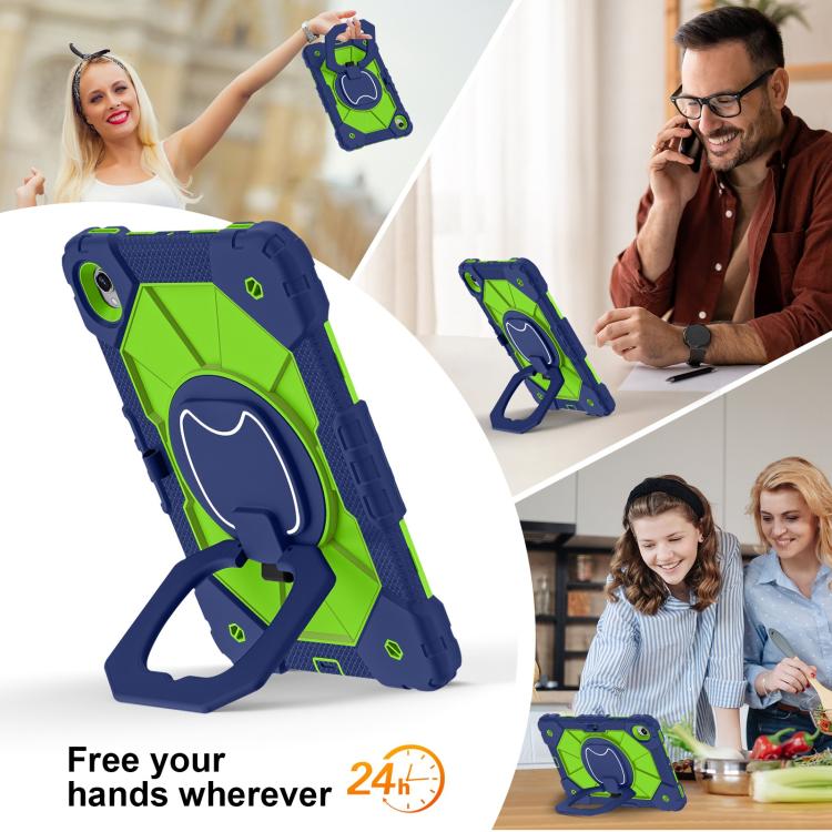 For Samsung Galaxy Tab S11 Contrast Color Robot Silicone Hybrid PC Tablet Case