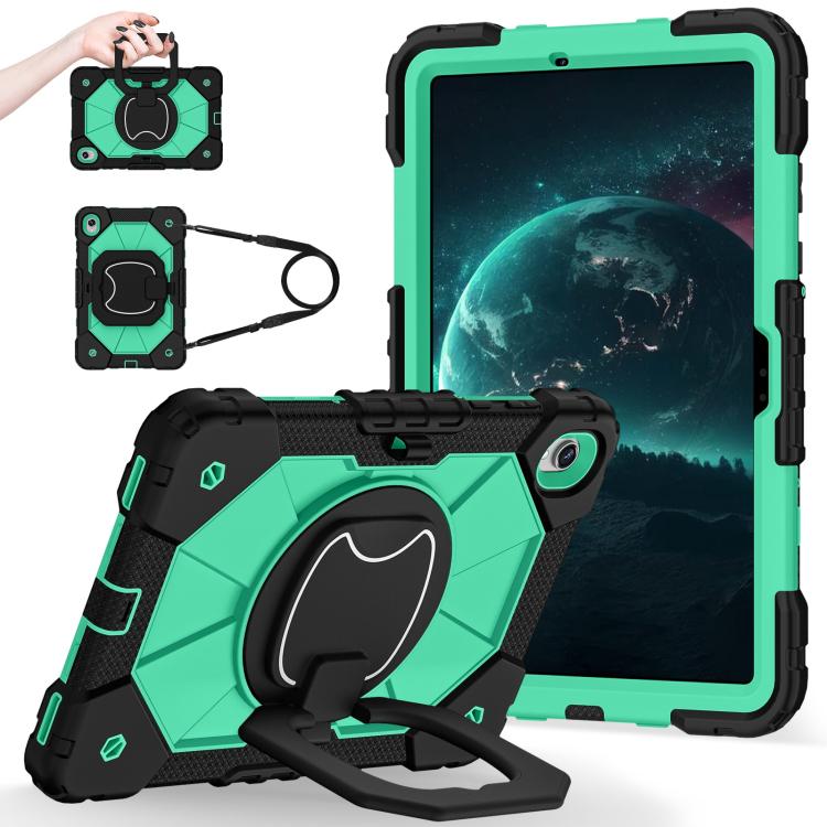For Samsung Galaxy Tab S11 Contrast Color Robot Silicone Hybrid PC Tablet Case