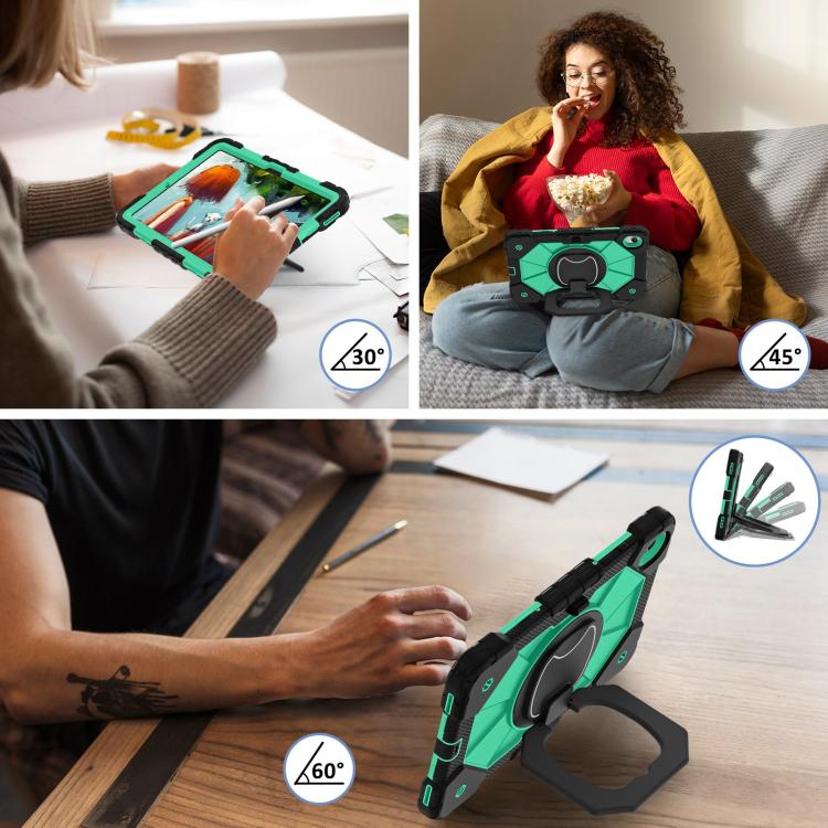 For Samsung Galaxy Tab S11 Contrast Color Robot Silicone Hybrid PC Tablet Case