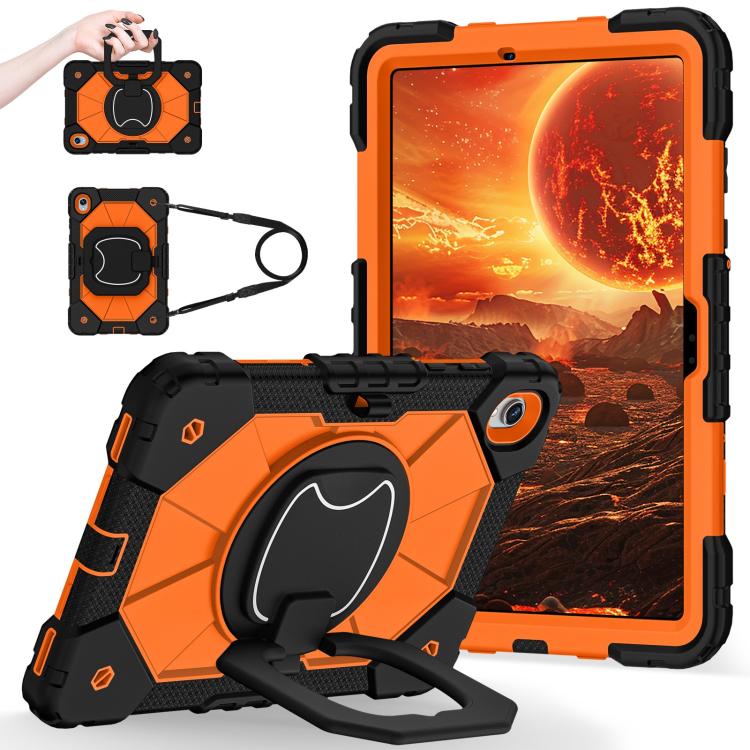 For Samsung Galaxy Tab S11 Contrast Color Robot Silicone Hybrid PC Tablet Case