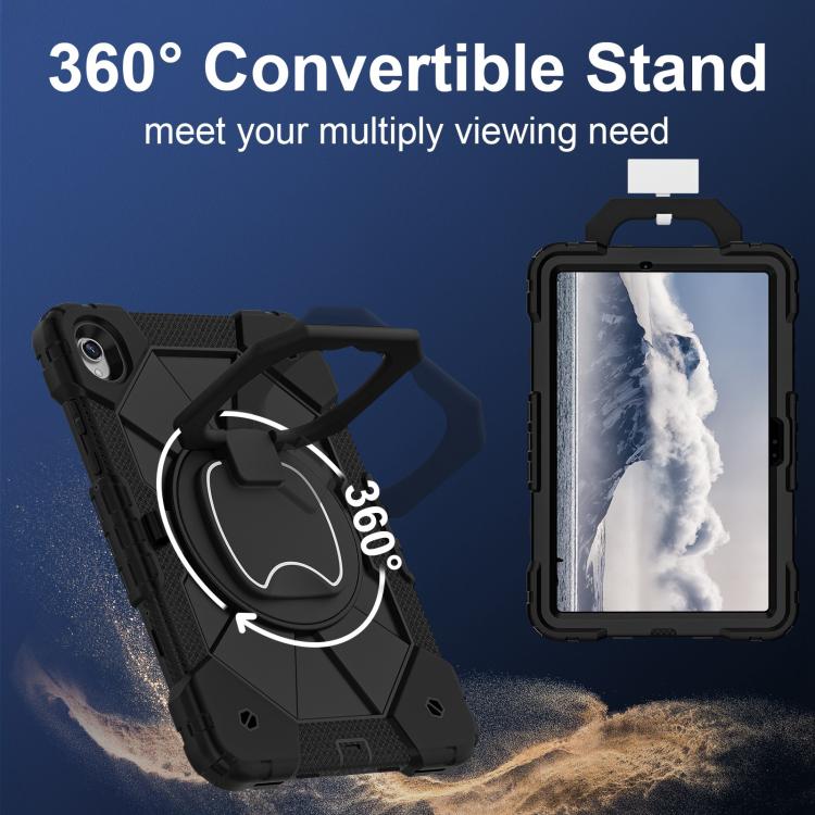 For Samsung Galaxy Tab S11 Contrast Color Robot Silicone Hybrid PC Tablet Case