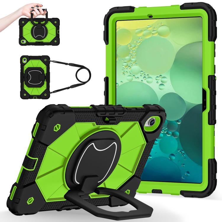 For Samsung Galaxy Tab S11 Contrast Color Robot Silicone Hybrid PC Tablet Case