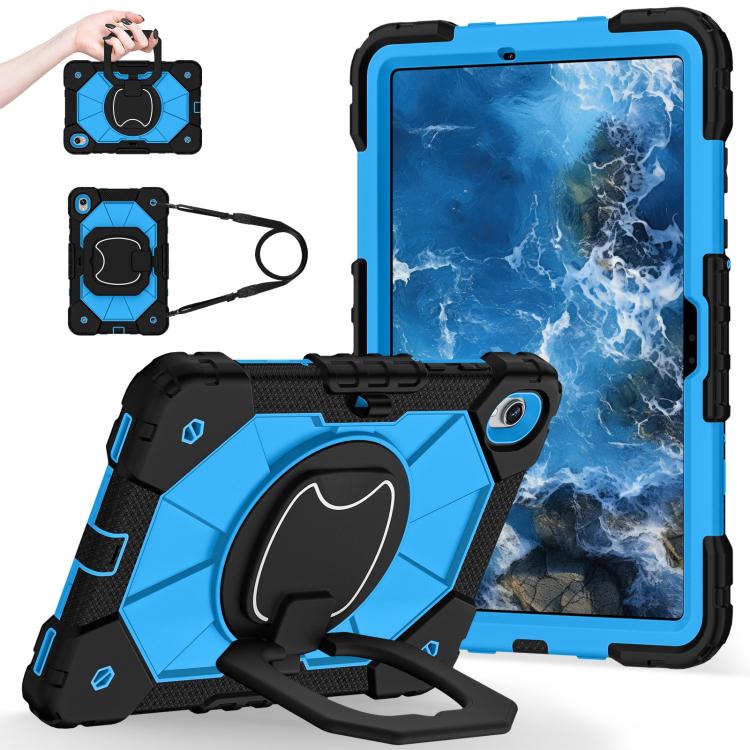 For Samsung Galaxy Tab S11 Contrast Color Robot Silicone Hybrid PC Tablet Case