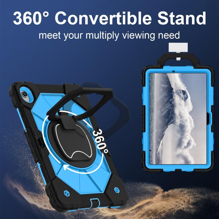 For Samsung Galaxy Tab S11 Contrast Color Robot Silicone Hybrid PC Tablet Case
