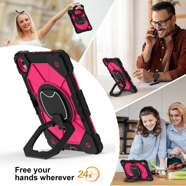 For Samsung Galaxy Tab S11 Contrast Color Robot Silicone Hybrid PC Tablet Case