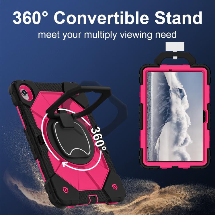For Samsung Galaxy Tab S11 Contrast Color Robot Silicone Hybrid PC Tablet Case