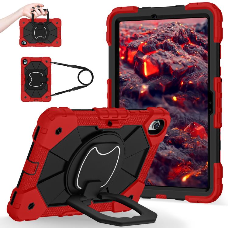 For Samsung Galaxy Tab S11 Contrast Color Robot Silicone Hybrid PC Tablet Case