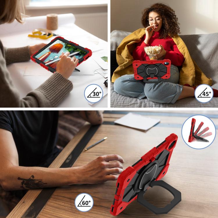 For Samsung Galaxy Tab S11 Contrast Color Robot Silicone Hybrid PC Tablet Case