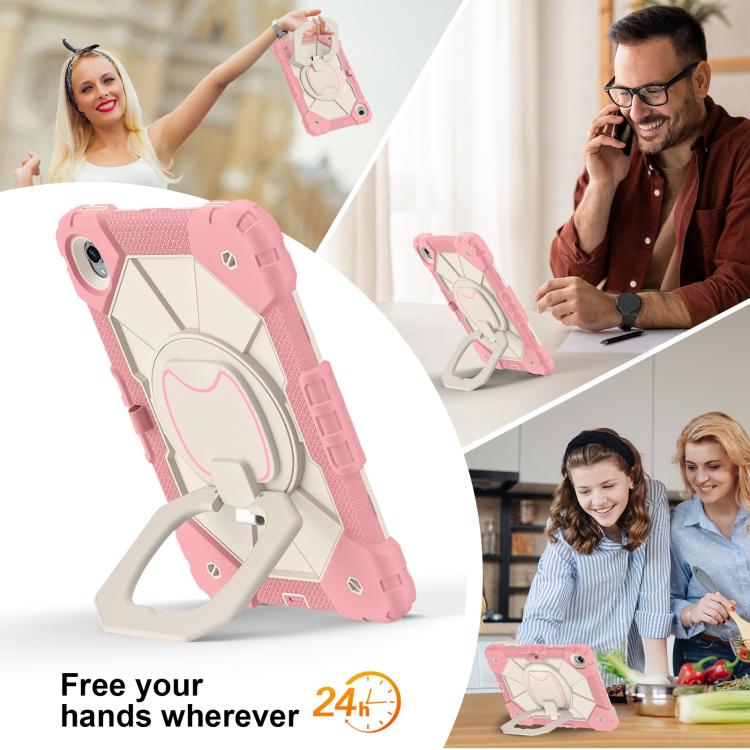For Samsung Galaxy Tab S11 Contrast Color Robot Silicone Hybrid PC Tablet Case