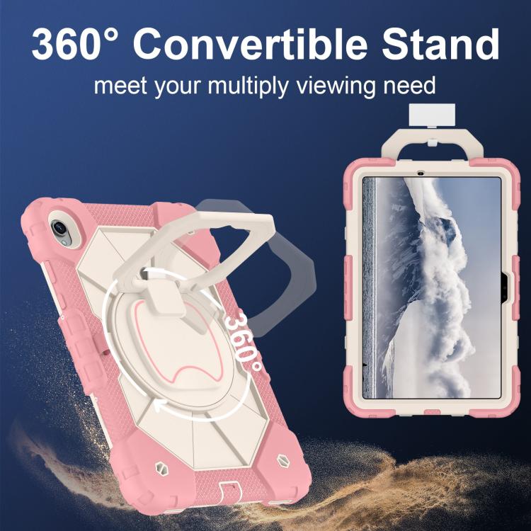 For Samsung Galaxy Tab S11 Contrast Color Robot Silicone Hybrid PC Tablet Case