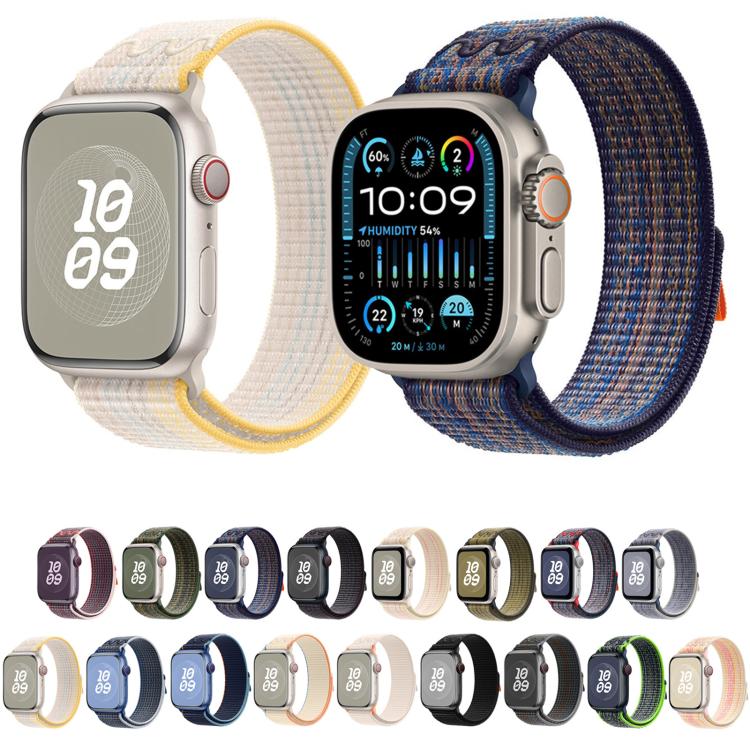 For Apple Watch SE 2023 44mm Loop Nylon Watch Band
