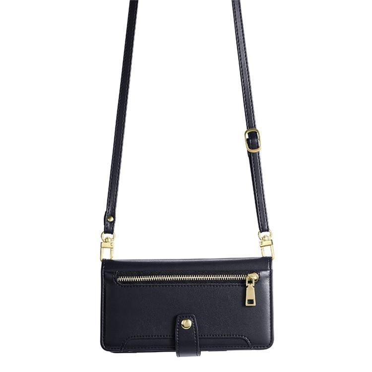 For Tecno Pop 10 4G Sheep Texture Cross-body Zipper Wallet Leather Phone Case