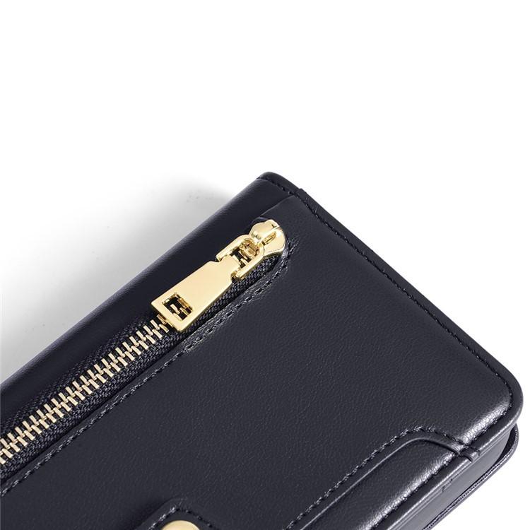 For itel A90 4G Sheep Texture Cross-body Zipper Wallet Leather Phone Case