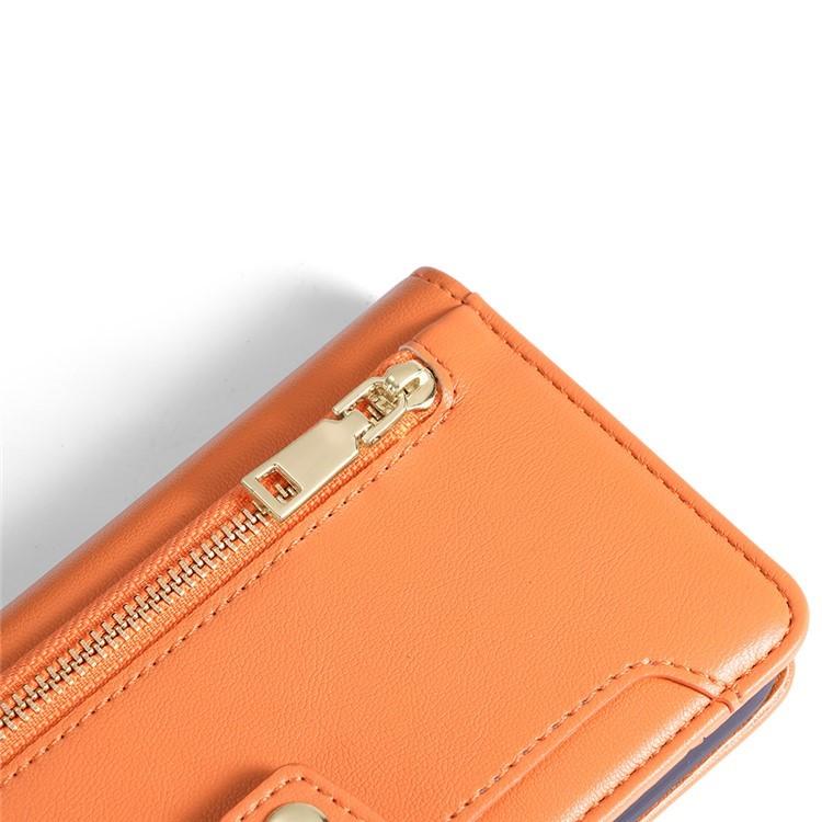 For itel A90 4G Sheep Texture Cross-body Zipper Wallet Leather Phone Case