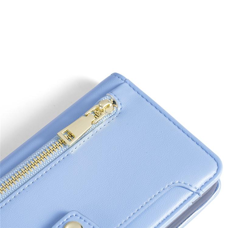 For itel A90 4G Sheep Texture Cross-body Zipper Wallet Leather Phone Case