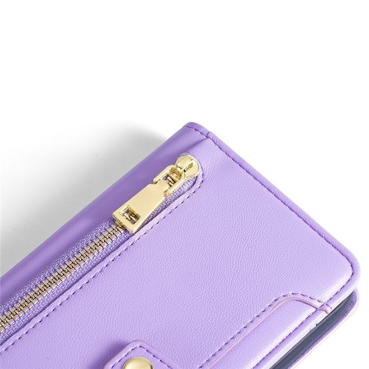 For itel A90 4G Sheep Texture Cross-body Zipper Wallet Leather Phone Case