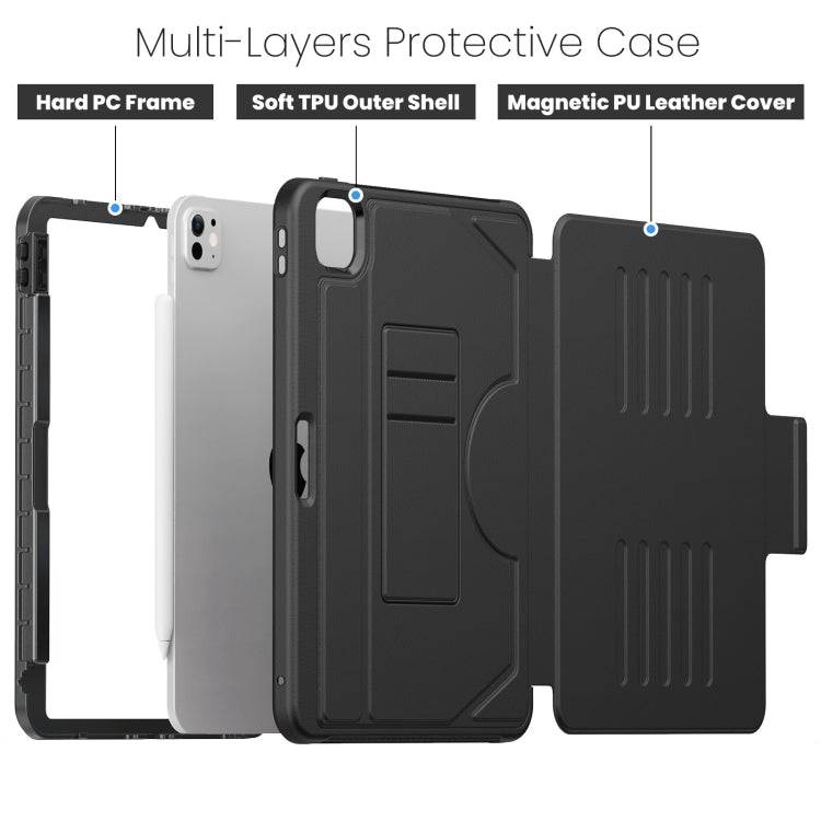 For iPad Pro 11 2025 / 2024 Notebook Magnetic Leather Tablet Case