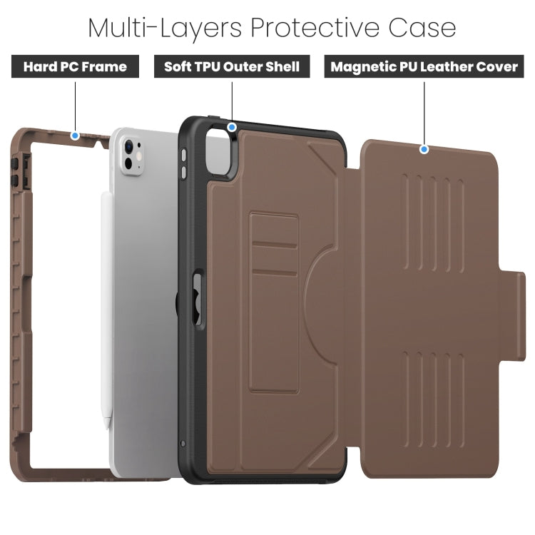 For iPad Pro 11 2025 / 2024 Notebook Magnetic Leather Tablet Case