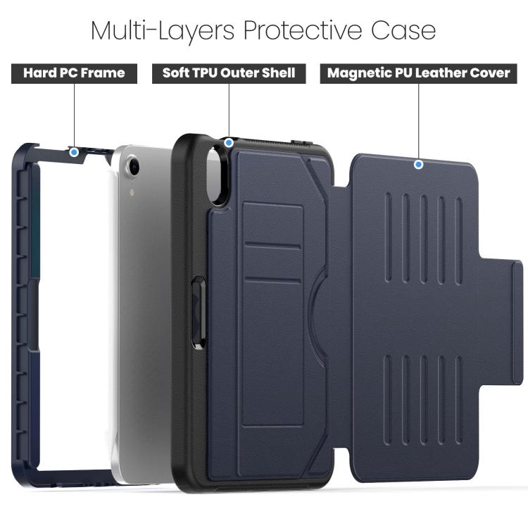 For iPad mini 2024 / mini 6 Notebook Magnetic Leather Tablet Case