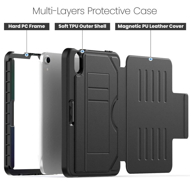 For iPad mini 2024 / mini 6 Notebook Magnetic Leather Tablet Case