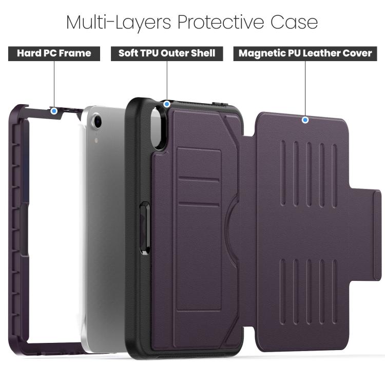 For iPad mini 2024 / mini 6 Notebook Magnetic Leather Tablet Case