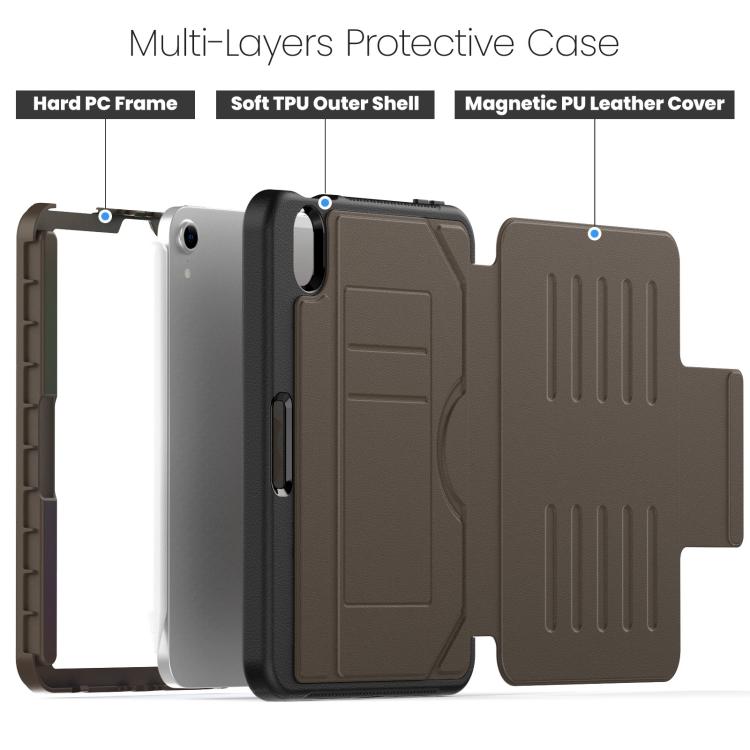For iPad mini 2024 / mini 6 Notebook Magnetic Leather Tablet Case