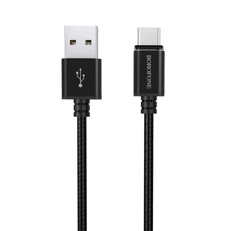 Borofone BU1 1.2m 3A Max Output USB to USB-C / Type-C Magnetic Data Sync Charging Cable(Black)