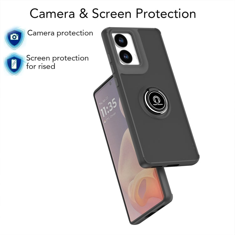 For Motorola Moto G85 Q Shadow 1 Series TPU + PC Phone Case with Ring