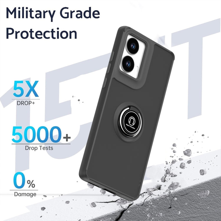 For Motorola Moto G85 Q Shadow 1 Series TPU + PC Phone Case with Ring