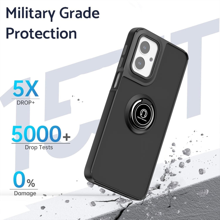 For Motorola Moto G55 Q Shadow 1 Series TPU + PC Phone Case with Ring