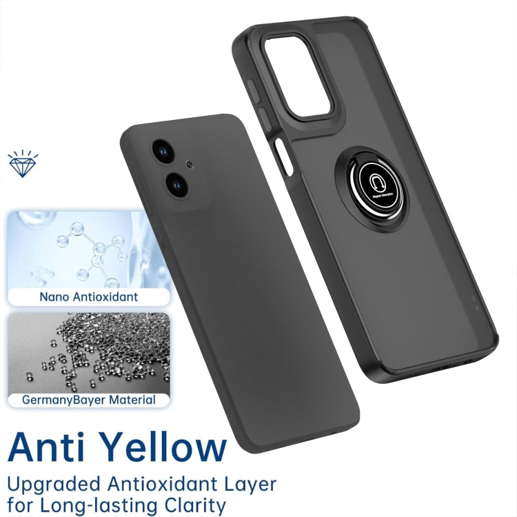 For Motorola Moto G55 Q Shadow 1 Series TPU + PC Phone Case with Ring