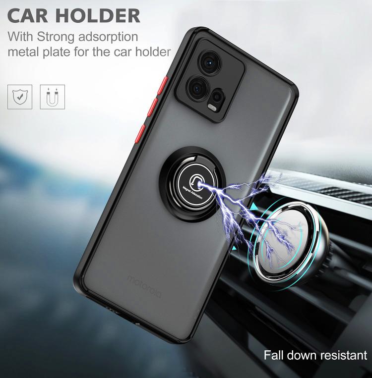 For Motorola Edge 30 Fusion Q Shadow 1 Series TPU + PC Phone Case with Ring