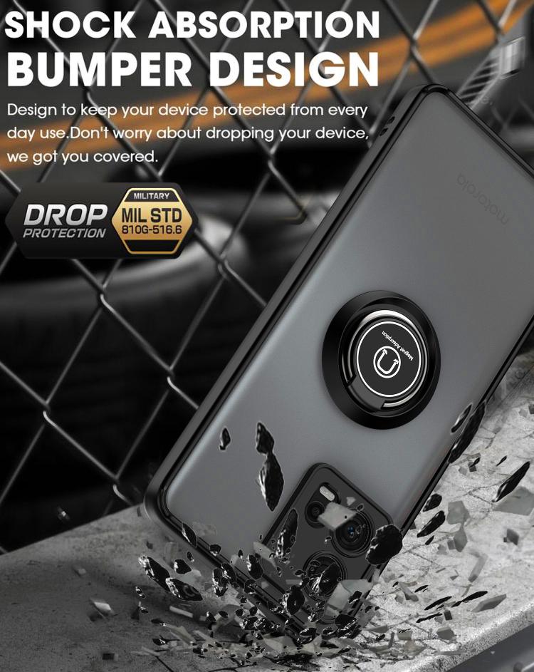 For Motorola Edge 30 Fusion Q Shadow 1 Series TPU + PC Phone Case with Ring