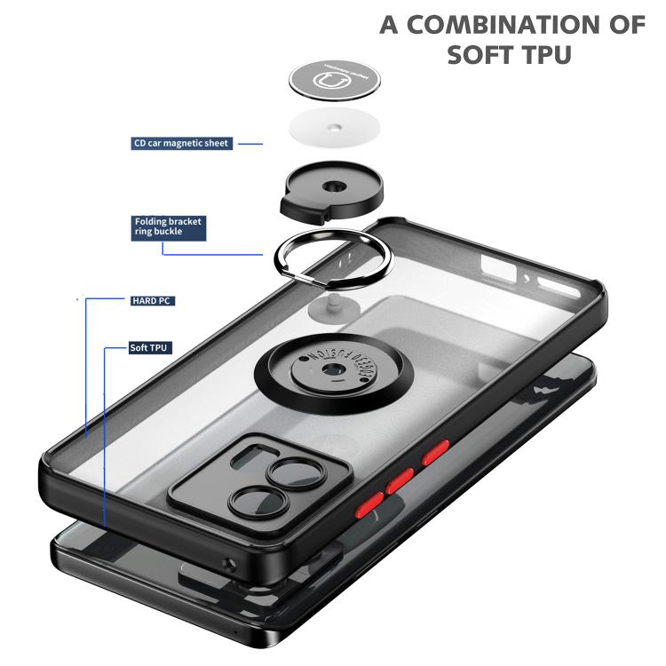 For Motorola Edge 30 Fusion Q Shadow 1 Series TPU + PC Phone Case with Ring