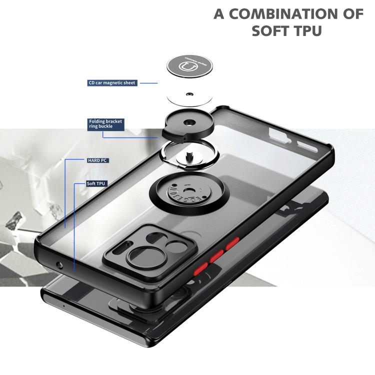 For Motorola Edge 30 Ultra Q Shadow 1 Series TPU + PC Phone Case with Ring