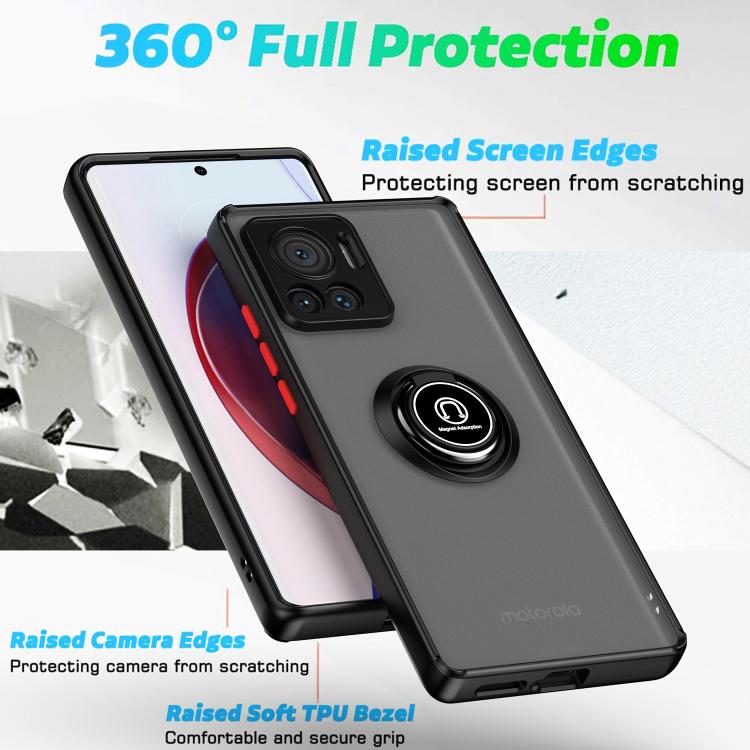 For Motorola Edge 30 Ultra Q Shadow 1 Series TPU + PC Phone Case with Ring